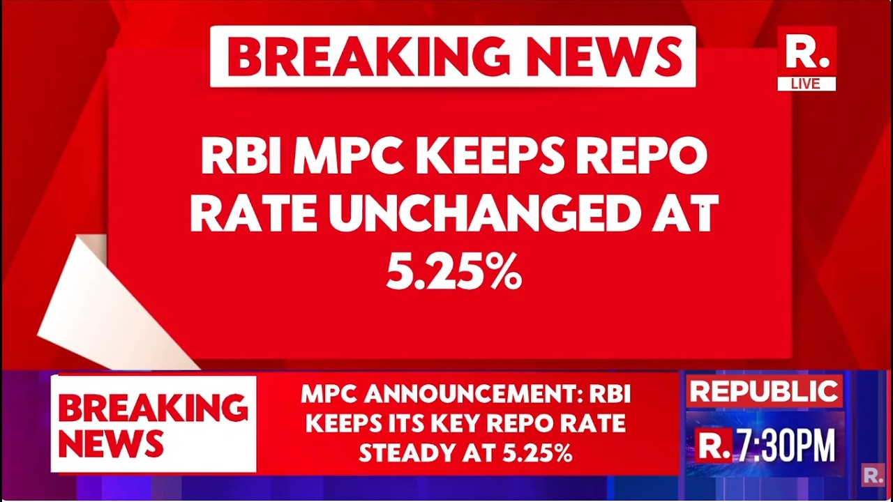 LIVE: RBI Monetary Policy Committee Keep Repo Rate Steady At 5.25% Despite Global Uncertainty