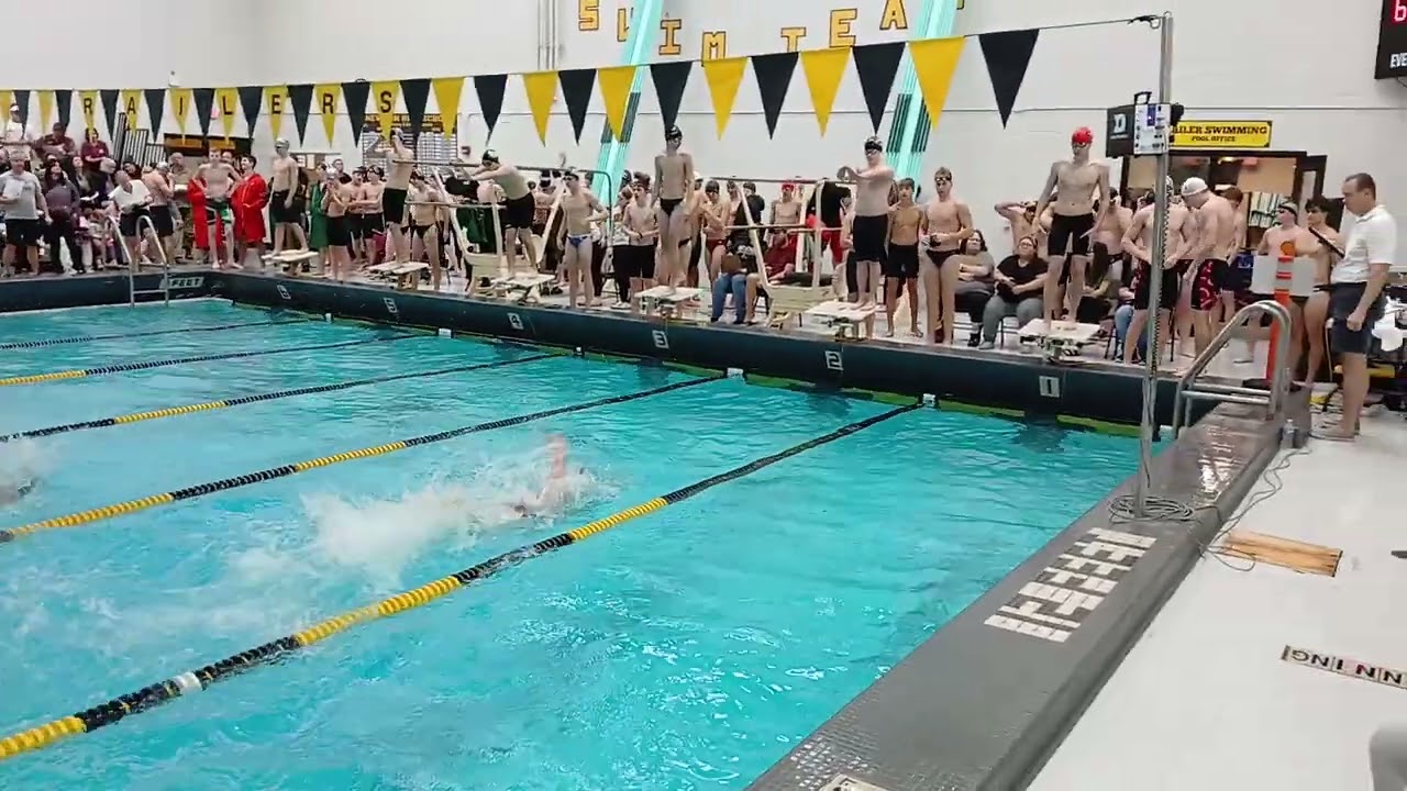 Hesston High School boys 200 yd freestyle relay team at Newton Invitational II 