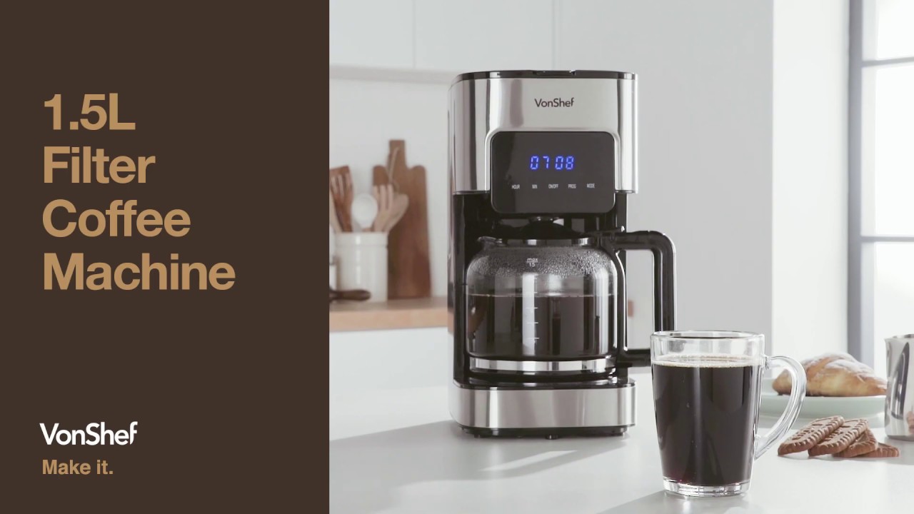 VonShef 1.5L Filter Coffee Machine