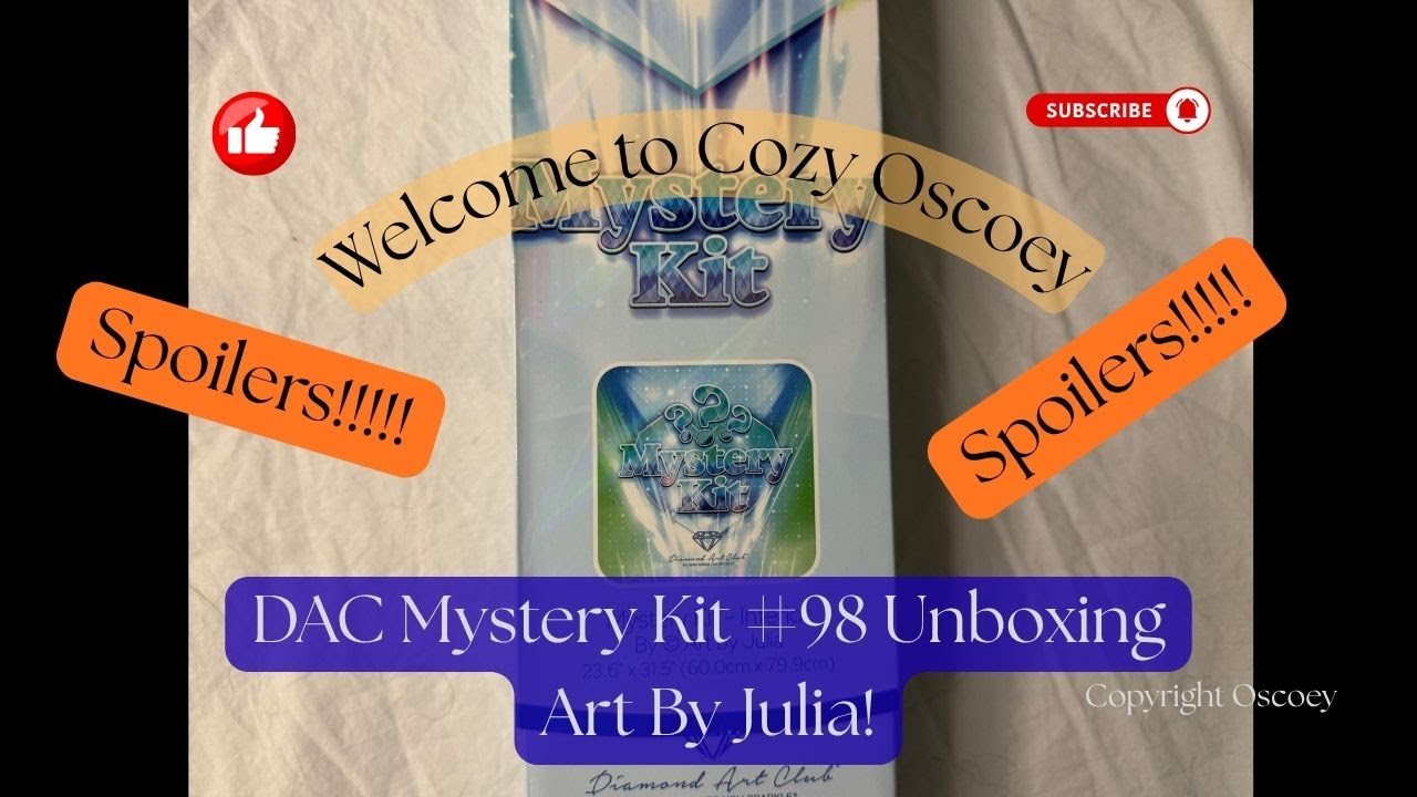 Diamond Art Club Mystery Box No 98 Unboxing With Spoilers!!! Art by Julia