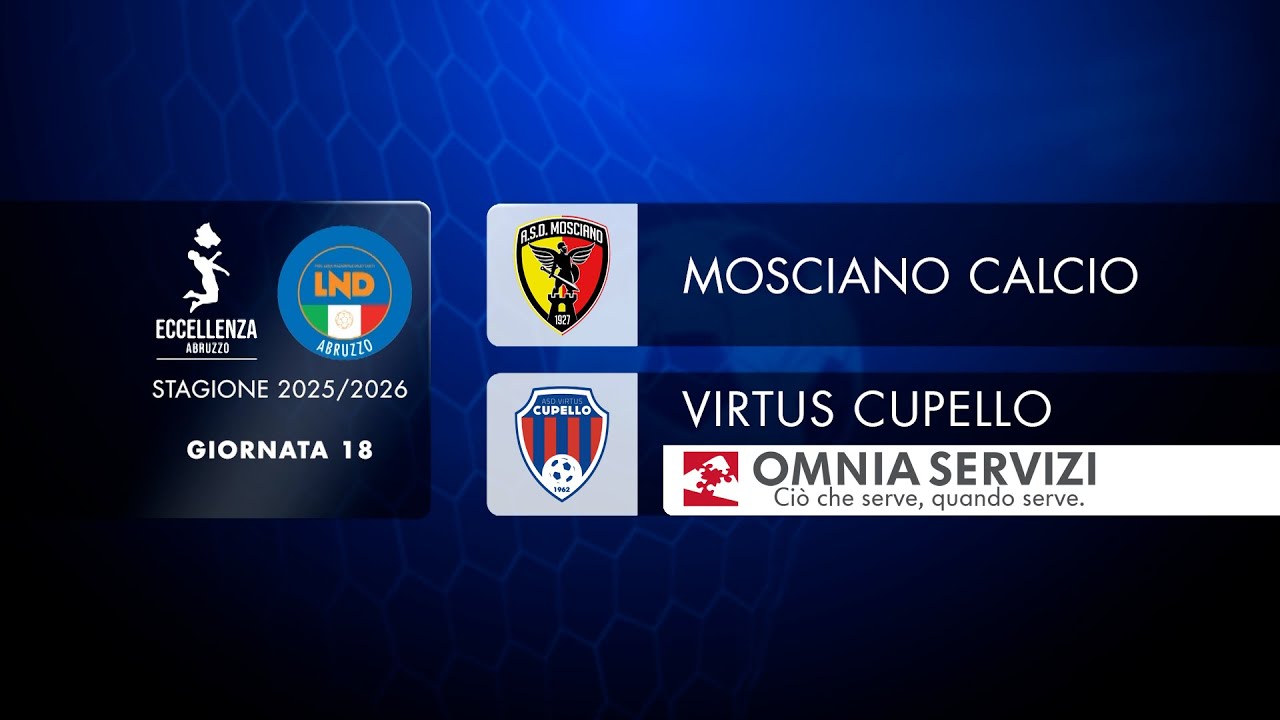 Eccellenza Abruzzo | 18&deg; giornata: Mosciano Calcio - Virtus Cupello (0-2)