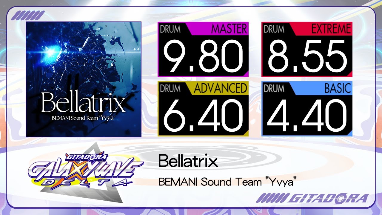 【GITADORA】 Bellatrix (MASTER ~ BASIC) Drum
