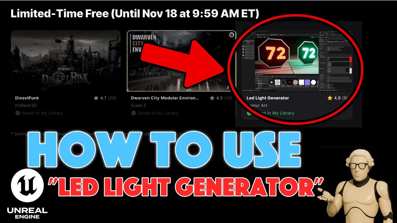 Using the LED Light Generator + My Unreal Asset Documentation Ramble [Fab Giveaway Asset]