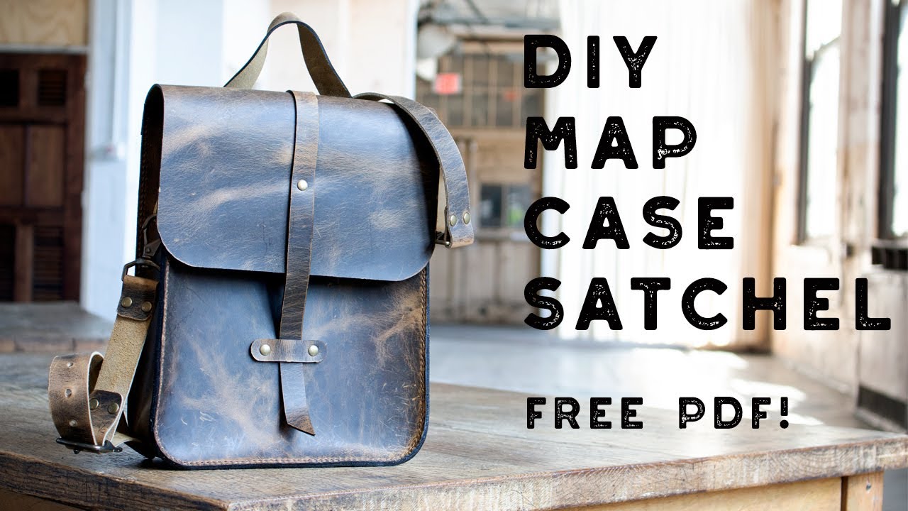 Make A Simple Leather Map Case Satchel - FREE PDF PATTERN DOWNLOAD!
