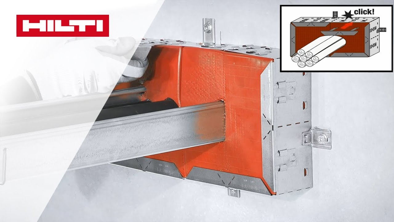 DEMO Montage der Hilti Brandschutzkabel-Manschette CFS-RCC