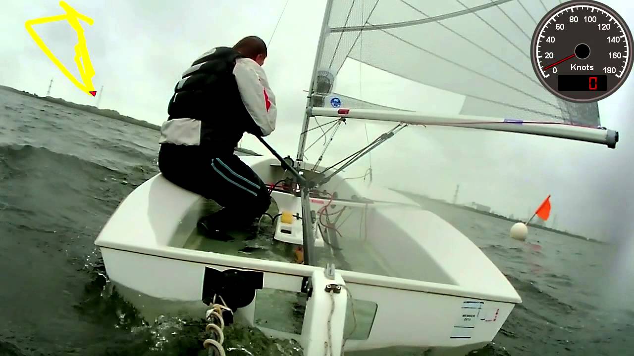 Bailing out Solo Dinghy after capsize