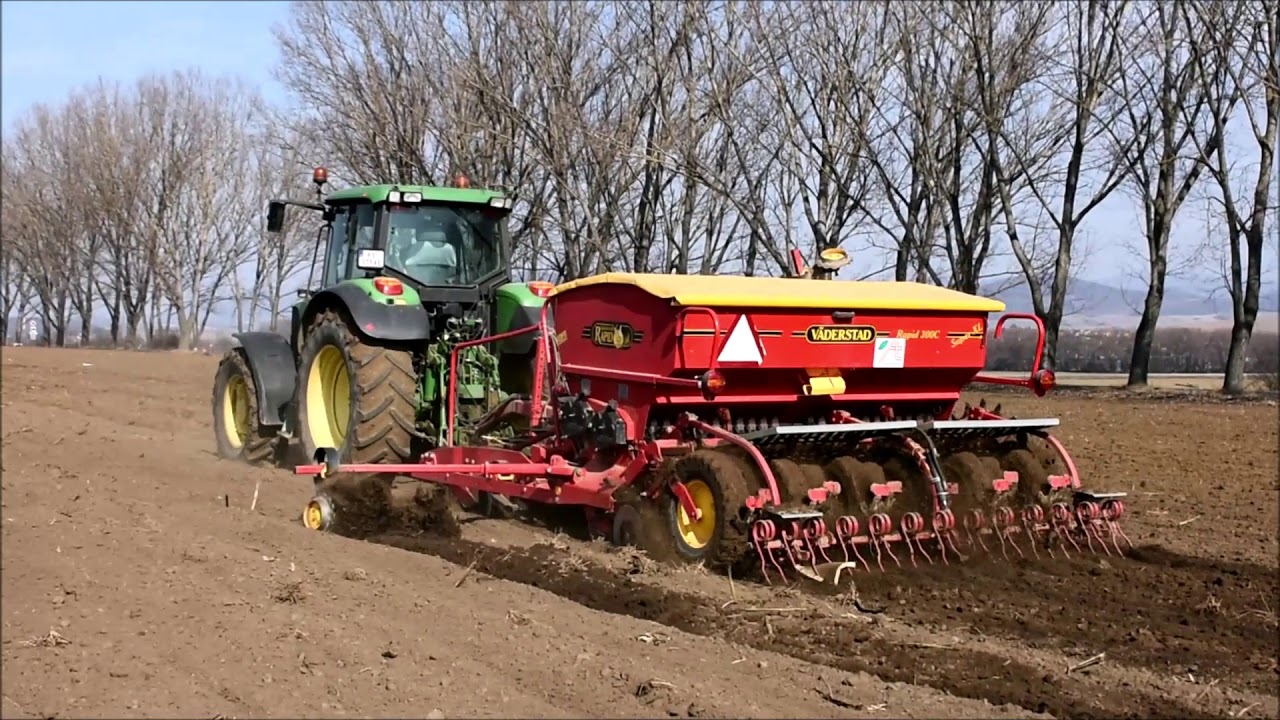 Prihnojovanie a Sejba jačmeňa jarného 2019 John Deere 5090R / 6620
