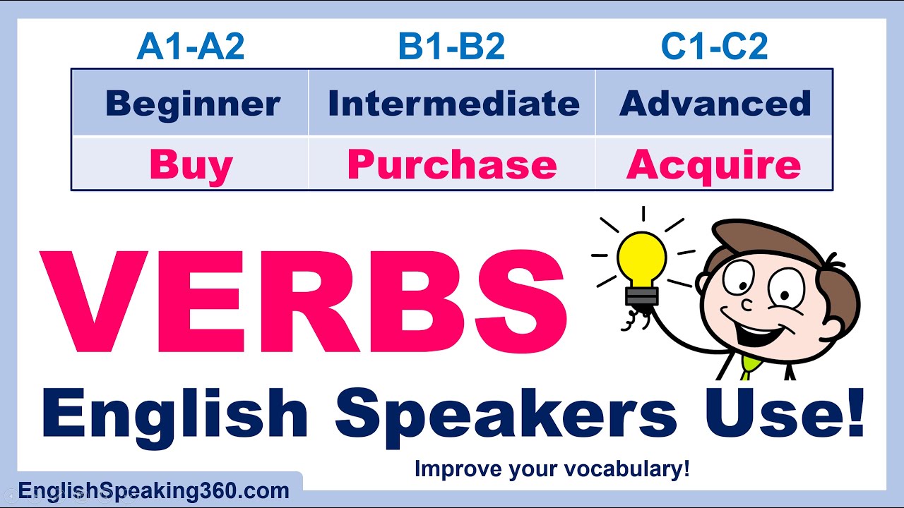 High-level VERBS to help you IMPROVE your ENGLISH FAST!   Speak better English INSTANTLY!