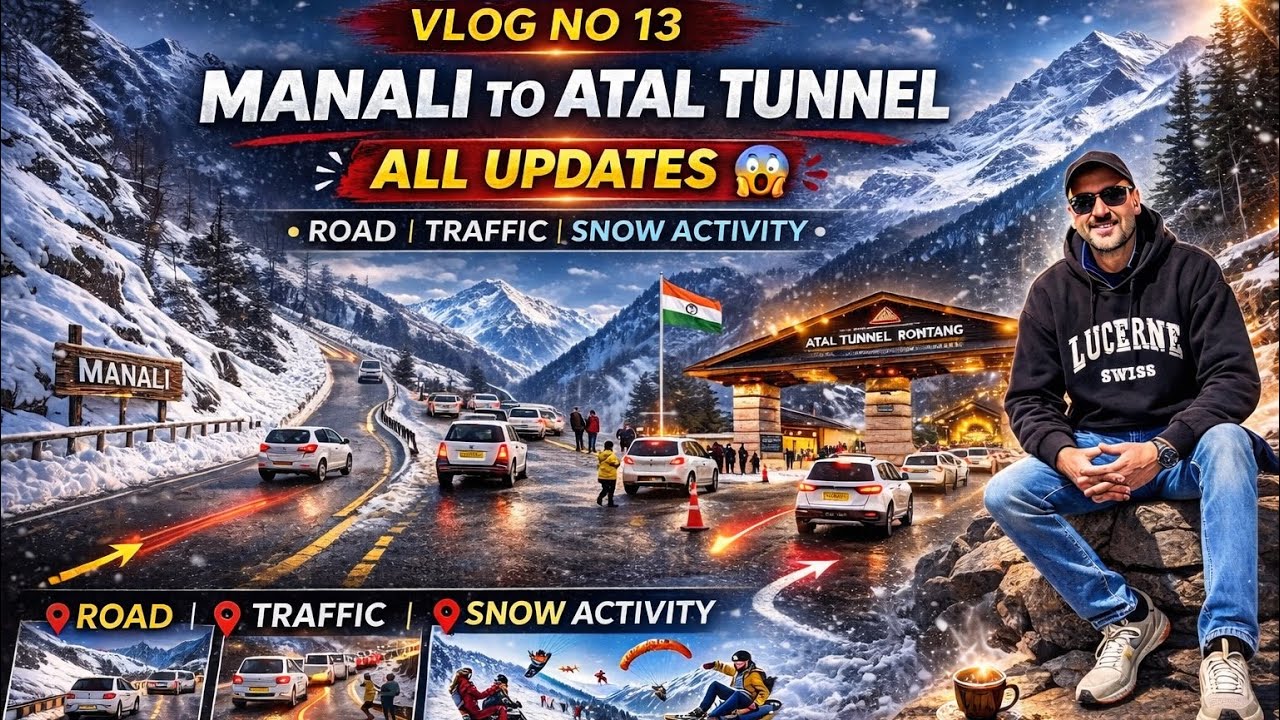 Manali To Atal Tunnel | All Update Solang Vally Snow | Traffic & Snow Activity Manali | Vlog No 13 