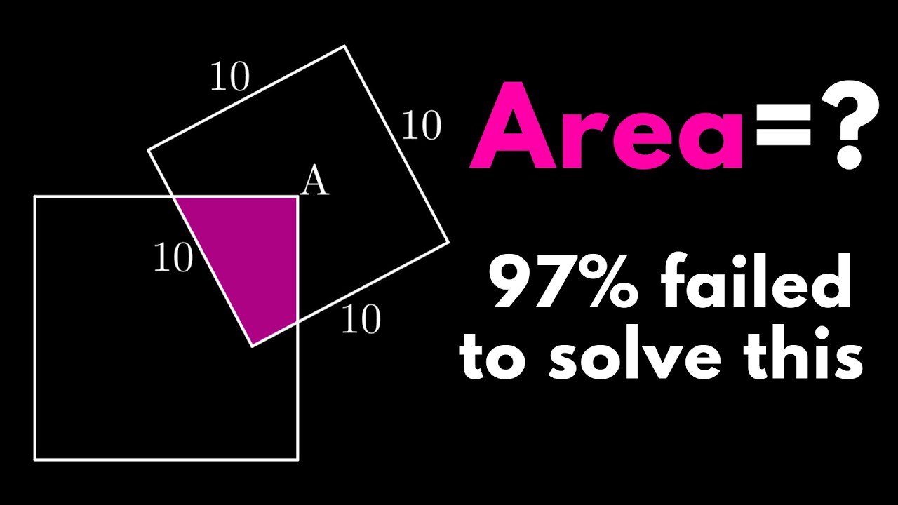 Can you solve this tricky area problem? | Geometry Puzzle
