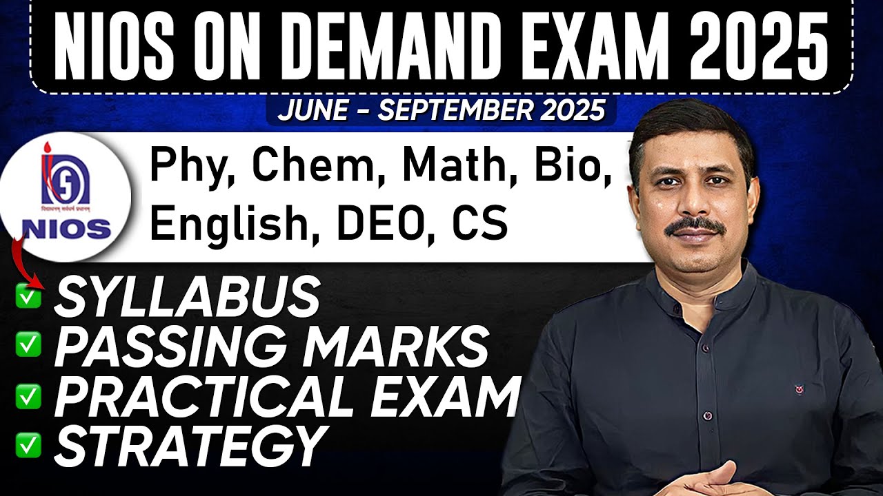 NIOS PCMB Class 12 Syllabus On Demand Exam | NIOS ODE Syllabus
