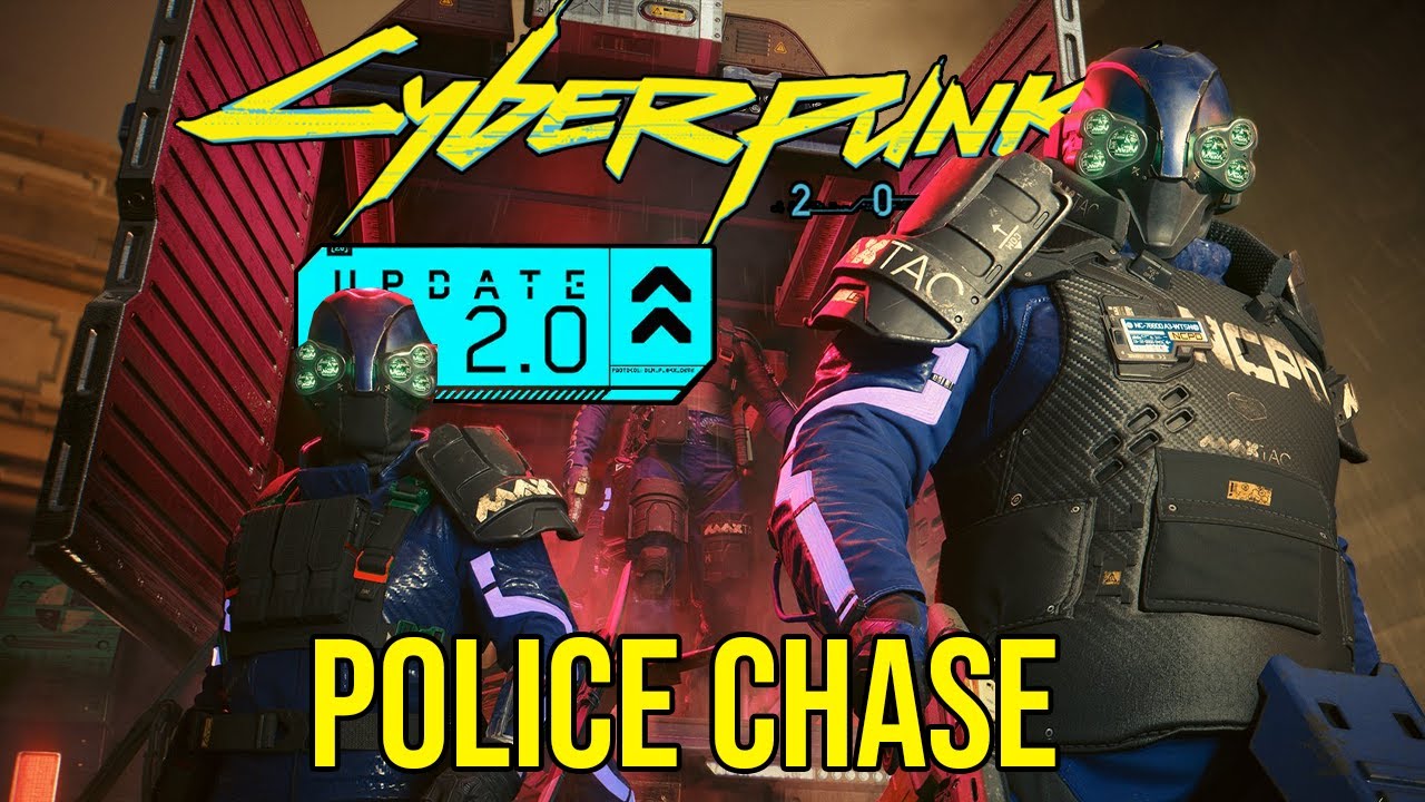 Cyberpunk 2077 Update 2.0 Max Level Police Chase Gameplay (4K, 60 FPS)
