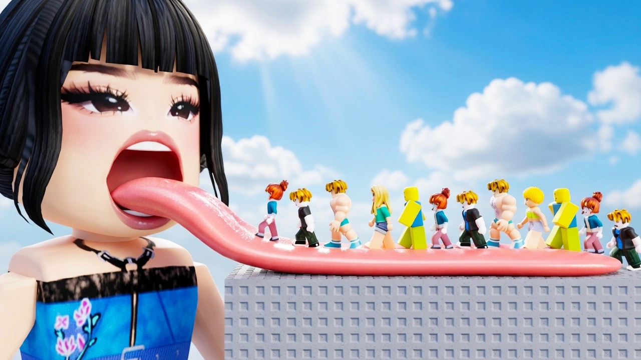 100 Players Jump Into KPop Demon Hunters Roblox