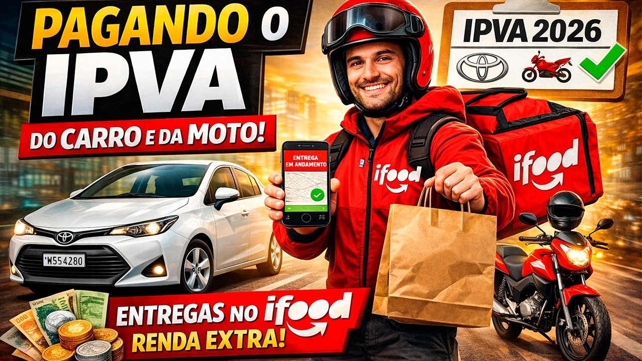pagando o IPVA do carro e da moto fazendo entregas no iFood | EP.1
