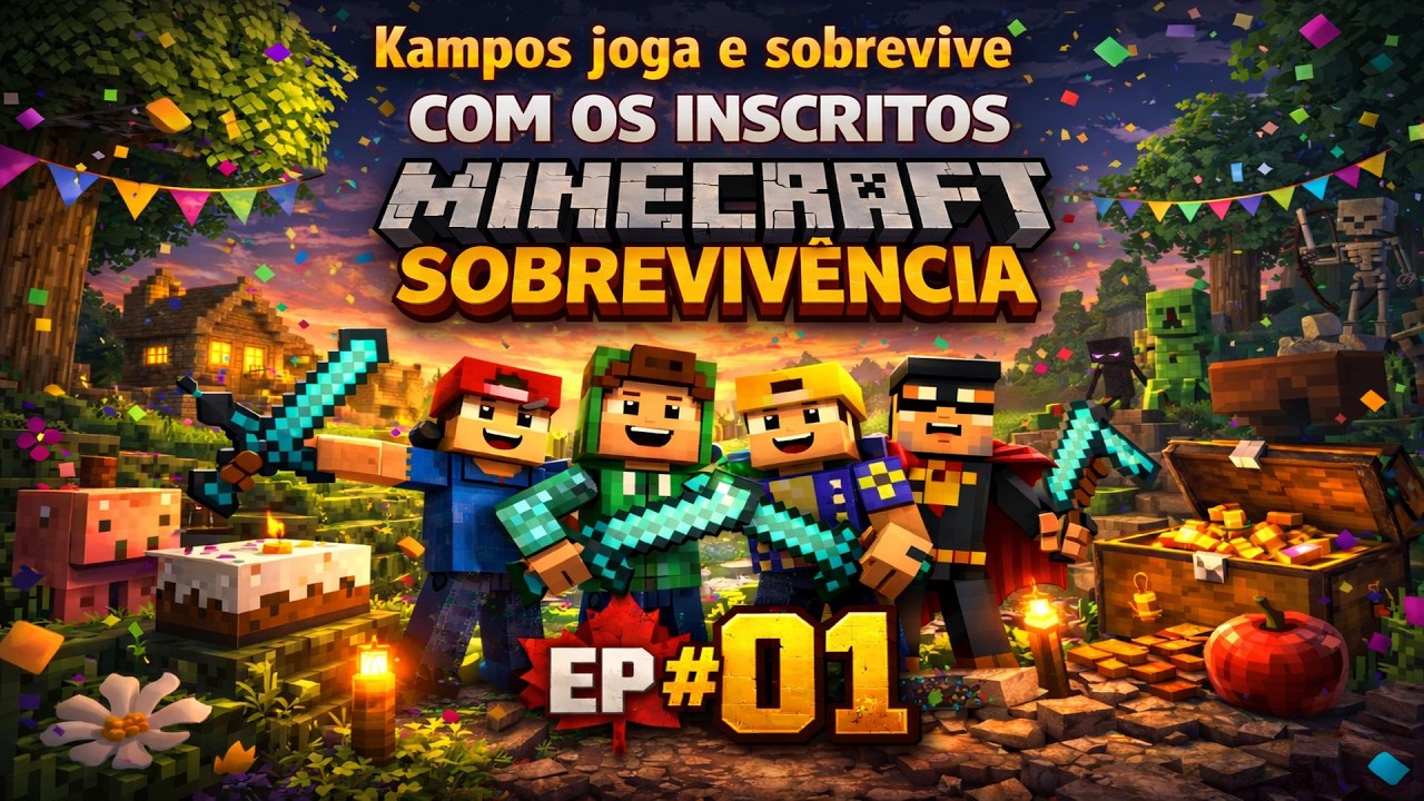 LIVE | Minecraft EP # 01 Jogando com os inscritos