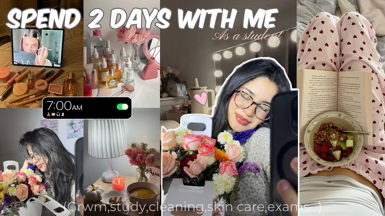Spend 2 days with me 🌸🩷/دوزو معايا ايام من حياتي كطالبة📚🌼