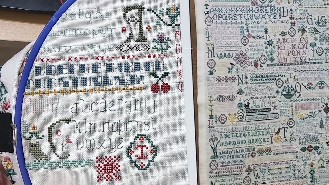Flosstube 219 Stitch With Me: 101 Alphabets - Rosewood Manor - Part 3