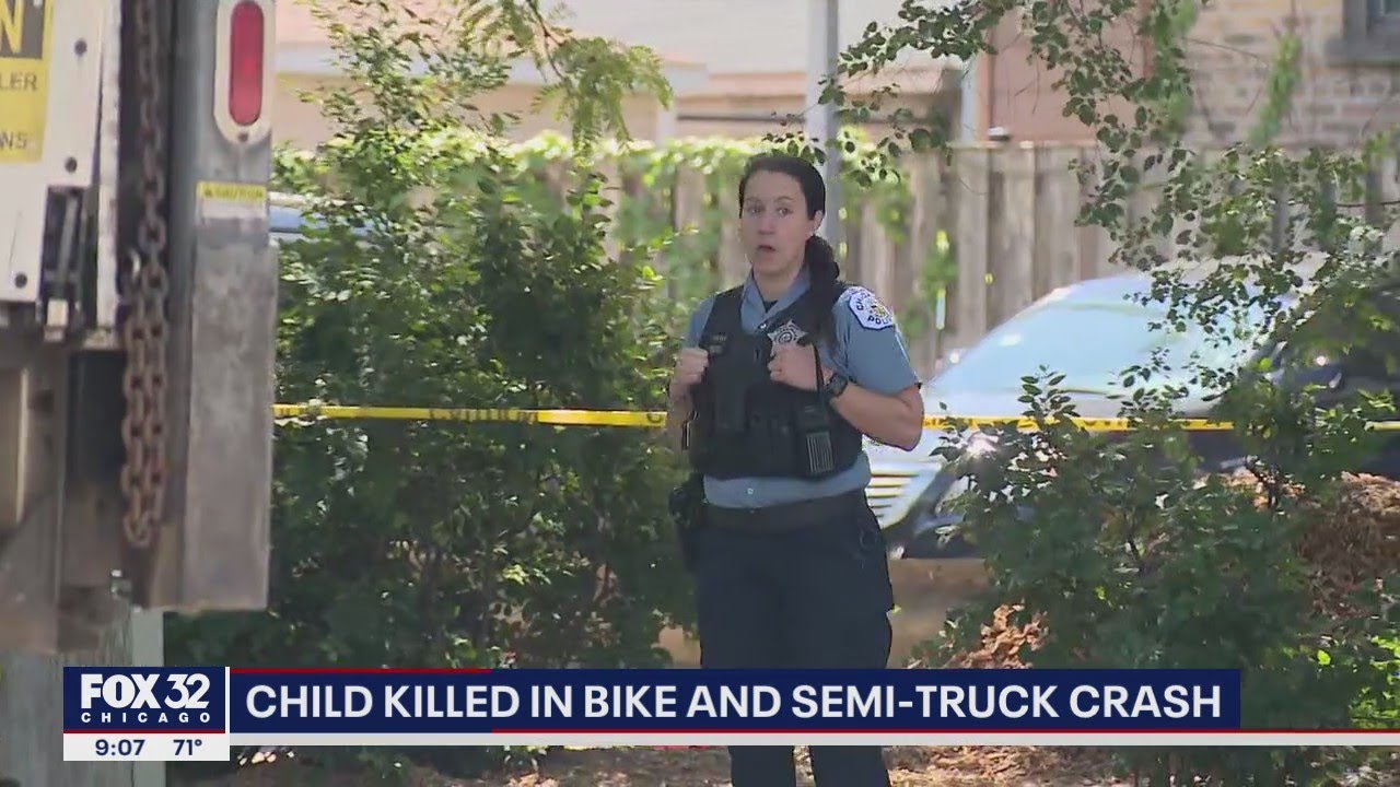 Child killed in bike-truck collision in Chicago