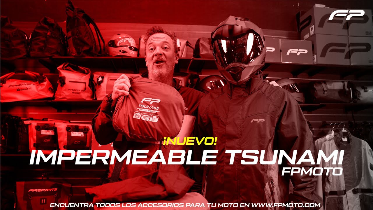 Impermeable para Moto Tsunami &iexcl;La Mejor Chaqueta Impermeable de la Marca FP!
