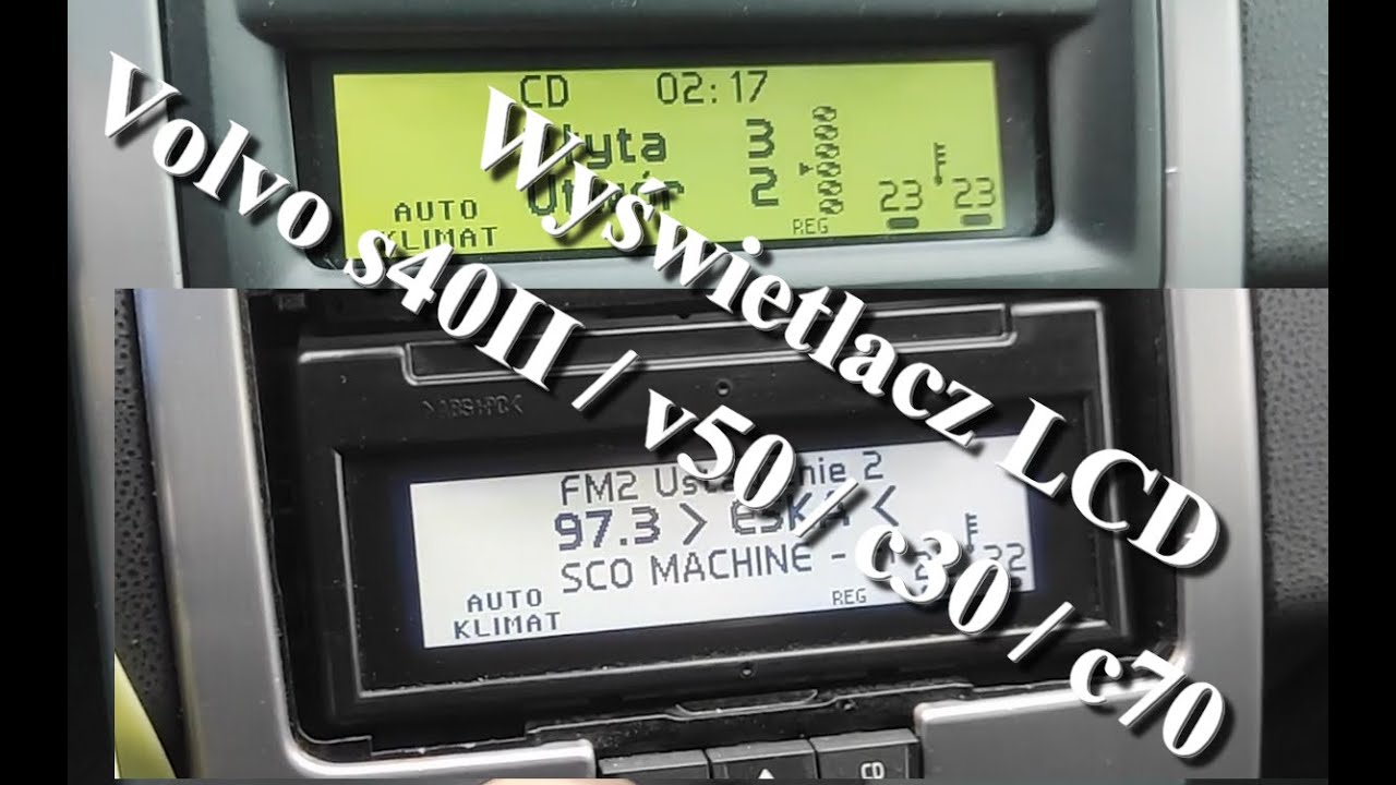 Volvo v50 s40II c30 c70 wyświetlacz z białym podświetleniem