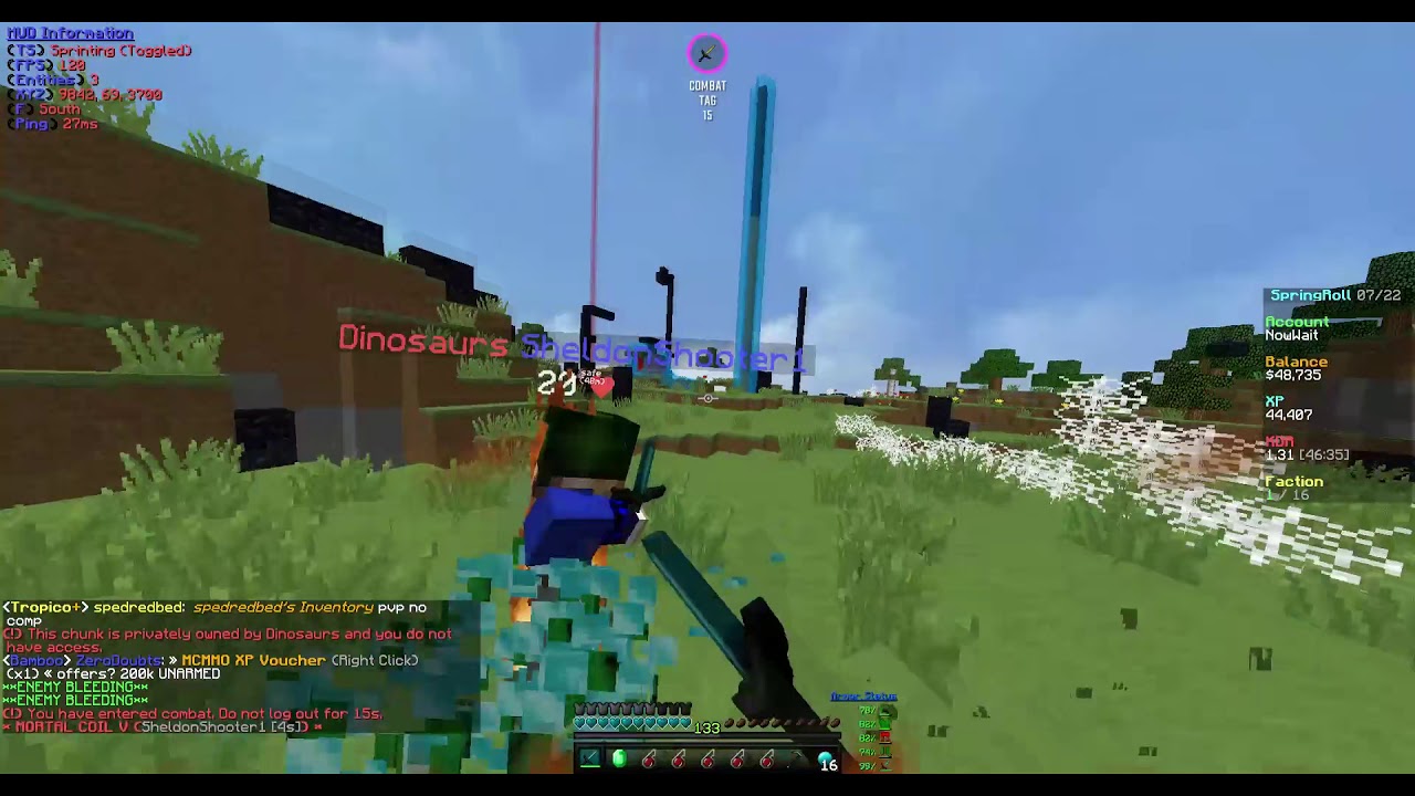 Some random mkit kills on my alt. CosmicPvP Jungleplanet