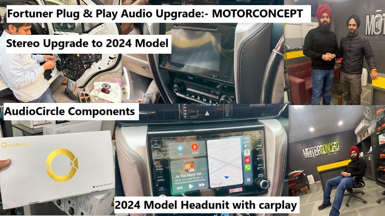 Fortuner Plug & Play Audio Ugrade | Motorconcept | Fortuner 2017 to 2024 Headunit Upgrade | Carplay