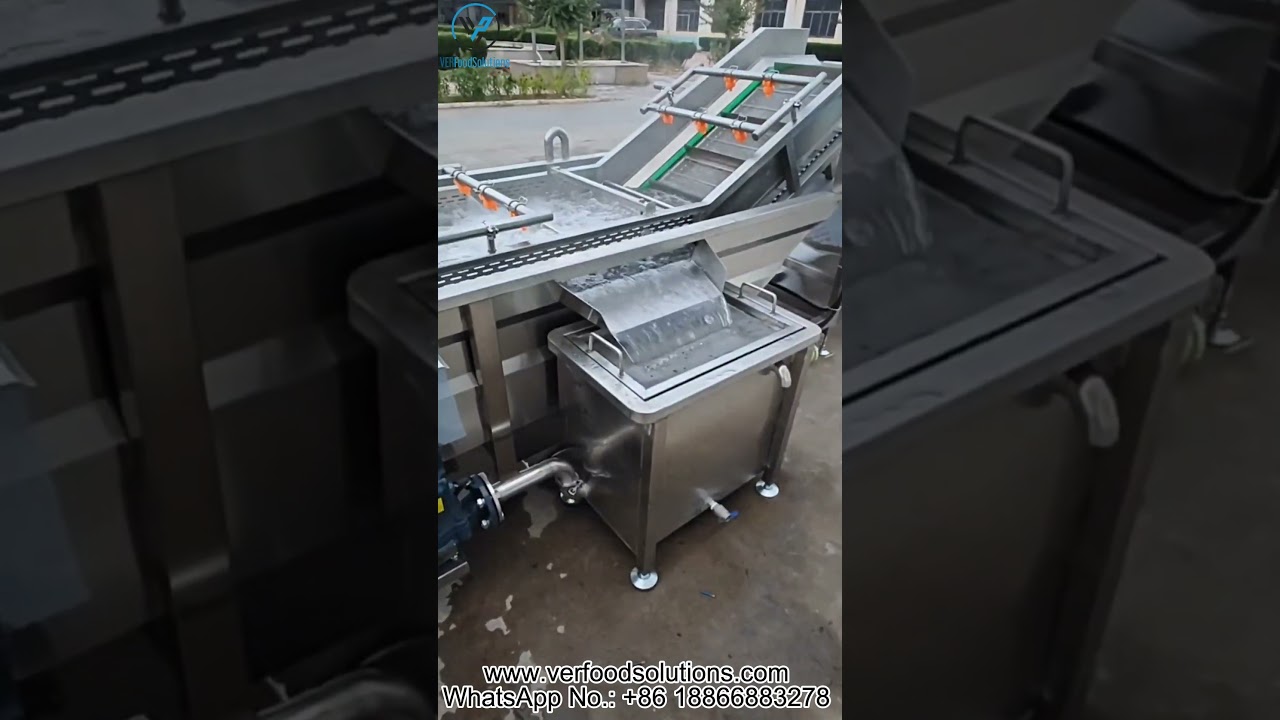 VERFOODSOLUTIONS How Air Bubble Water Spraying Vegetable Washing Machine Filters Works