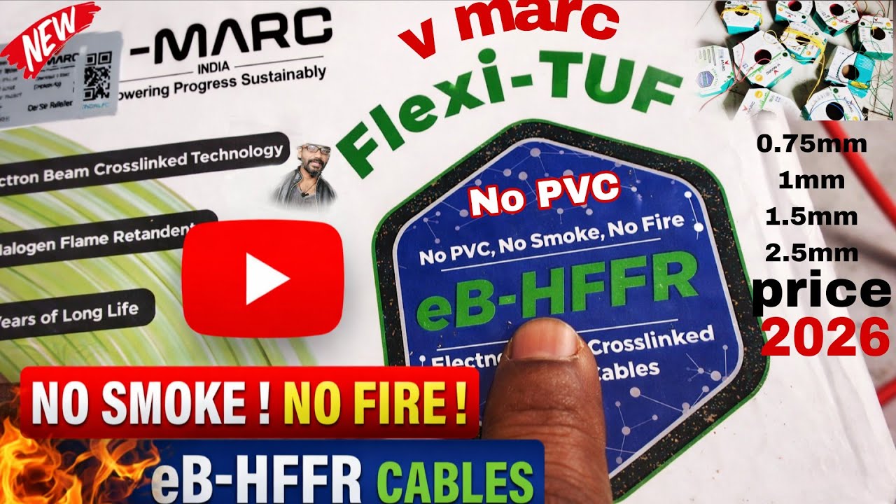 V marc Flexi tuf eB hFFR wire fitting price2026 NO SMOKE NO FIRE NO PVC 110%DAMDAAR 
