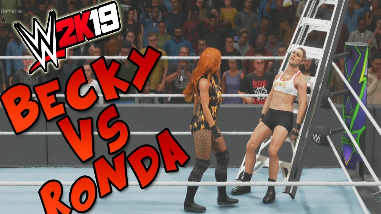 WWE 2K19 - Becky Lynch Vs Ronda Rousey (Extreme rules Match)