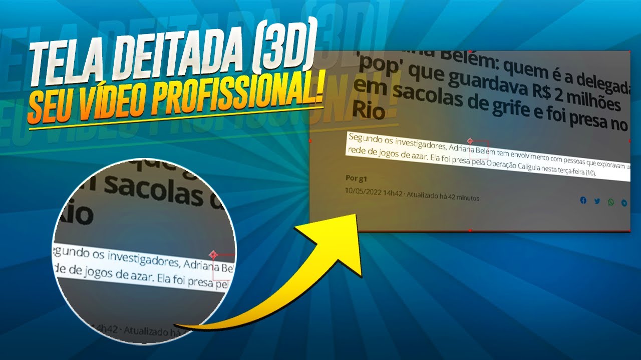 COMO FAZER TELA DEITADA NO AFTER EFFECTS! (TELA 3D)