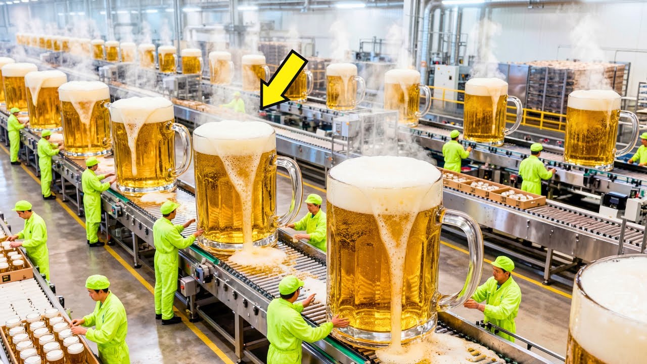 C&Oacute;MO SE HACEN 190 MIL MILLONES de Litros de CERVEZA en MEGA FABRICAS (proceso completo)