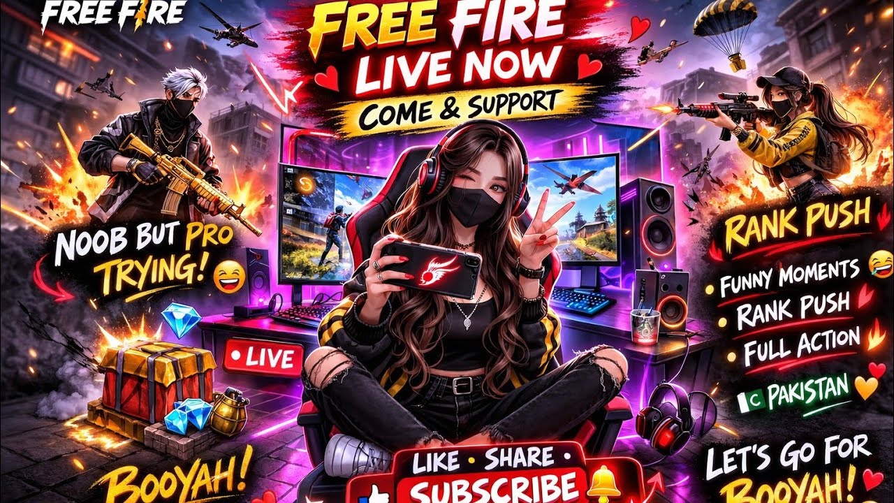 Free Fire Live 🔥 Ranked Push | No Face No Voice