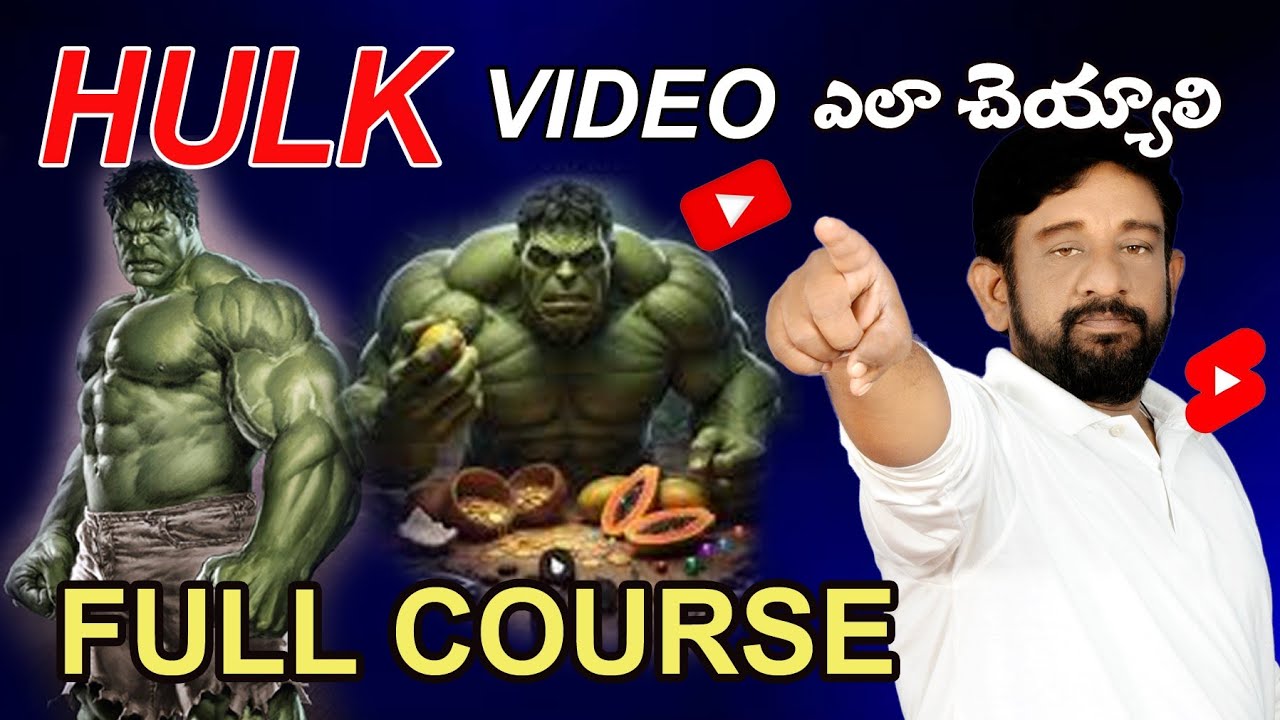 Hulk video editing in telugu || Hulk shorts editing || Hulk editing full course 