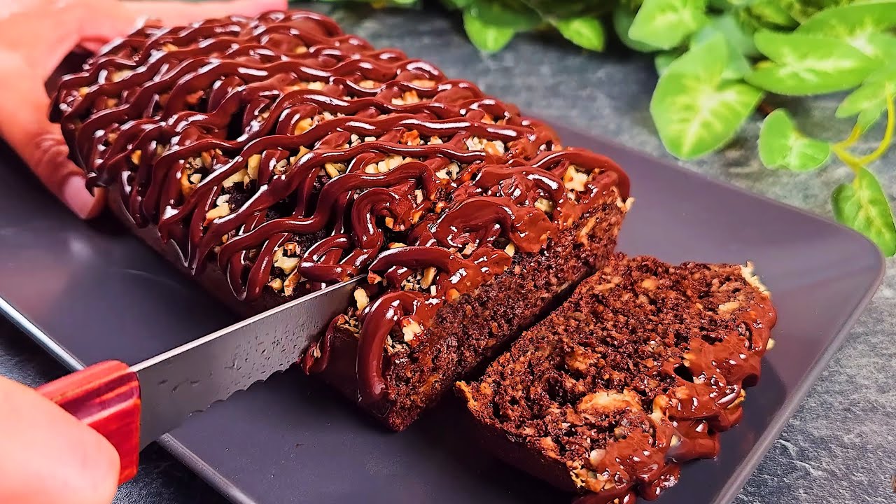 Возьмите овес, какао и бананы и приготовьте этот удивительный десерт! Без глютена, без сахара!