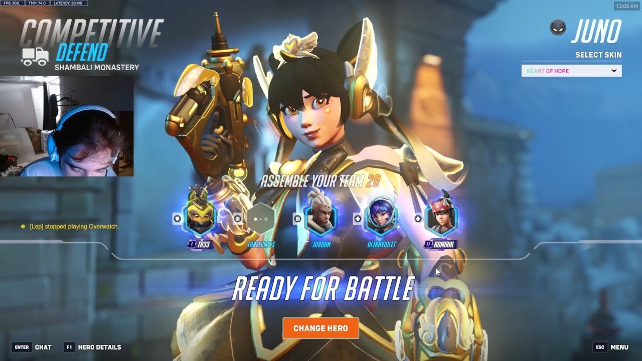 ULTRAVIOLET JUNO GAMEPLAY OVERWATCH 2 SEASON 16 TOP 500