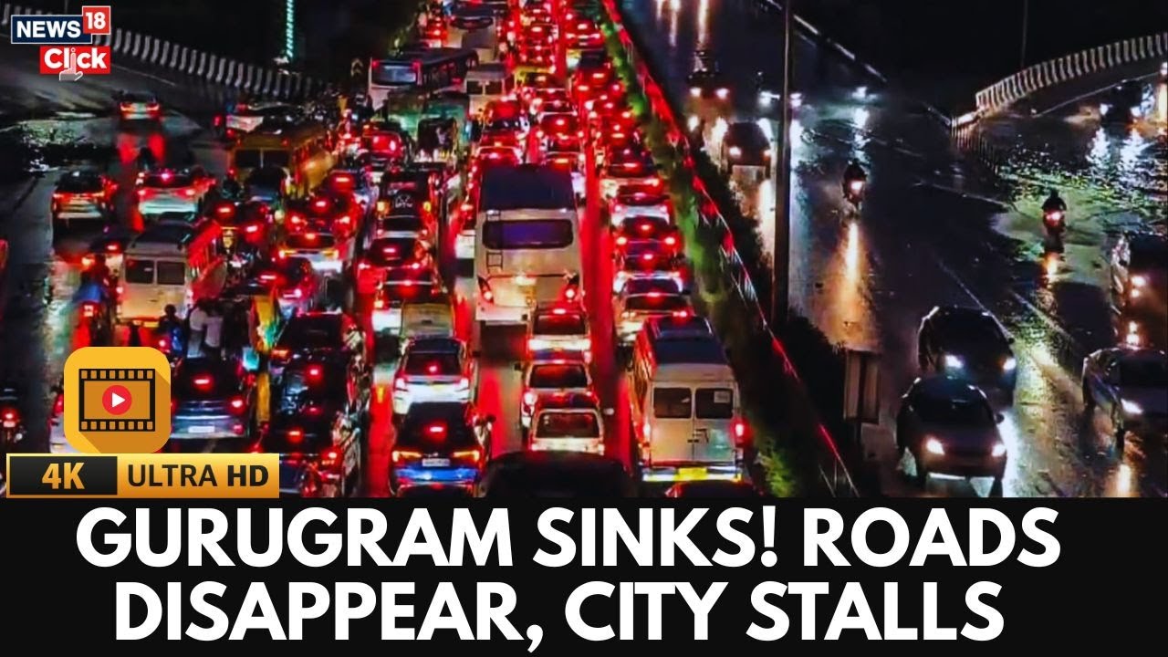 Gurugram Floods 2025: Gurgaon Underwater as Heavy Rains Wreak Havoc | Traffic Chaos | Monsoon-N18G