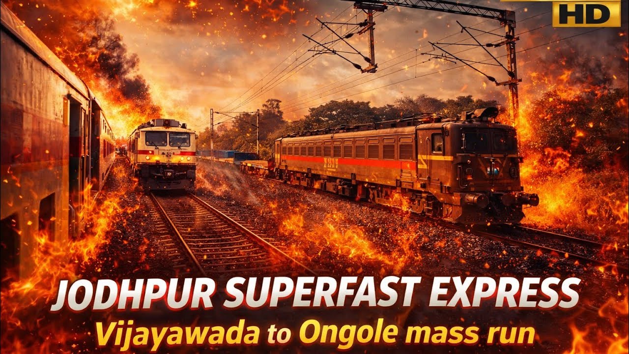 JODHPUR SUPERFAST | HIGH-SPEED RUN B/W VIJAYAWADA ONGOLE - THE INVISIBLE TRAVELLER 