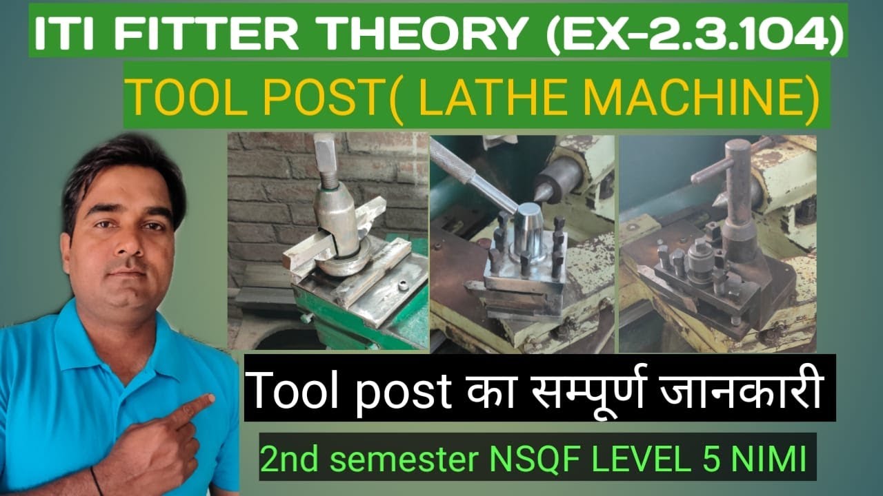 TOOLPOST (LATHE MACHINE MAIN PARTS)EX-2.3.104)ITI FITTER THEORY.2ND SEM NSQF LEVEL-5 /ITI FITTER AIM