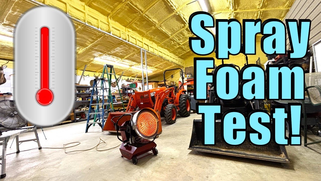 Testing SPRAY FOAM INSULATION Efficiency In A Metal Building!