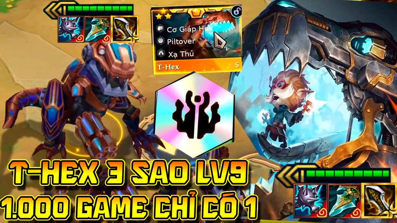 WTF NHÂN PHẨM VÔ CỰC!!? LV9 CÓ NGAY T-HEX 3 SAO KẸP 3 