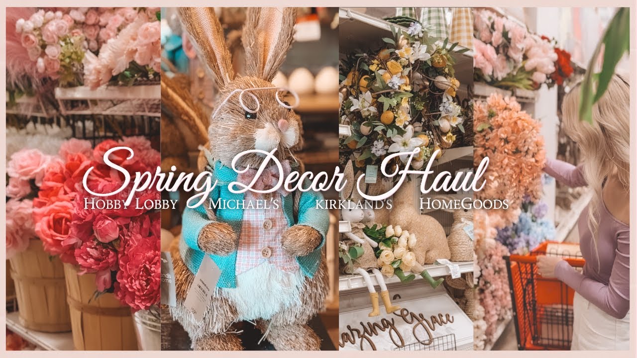 I Found the BEST SPRING Decor at HomeGoods and Hobby Lobby