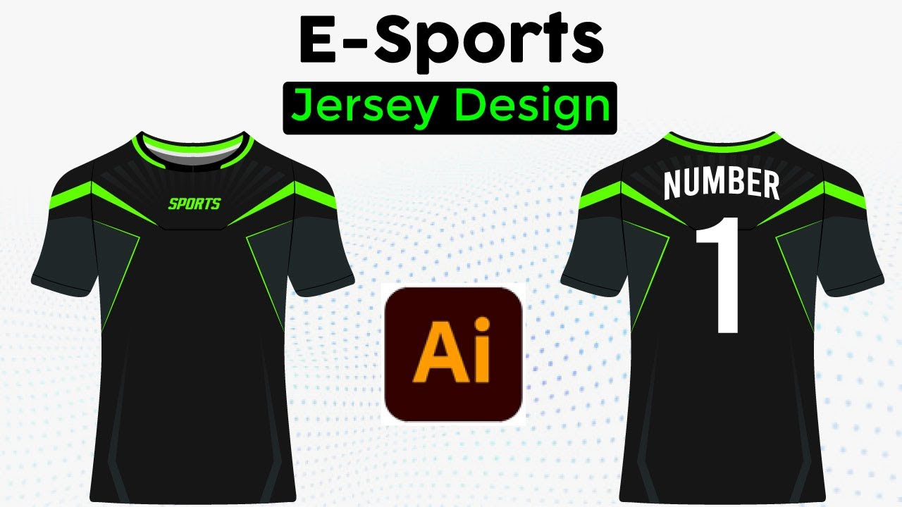 Esports t shirt design | esports jersey | illustrator Tutorial 2024