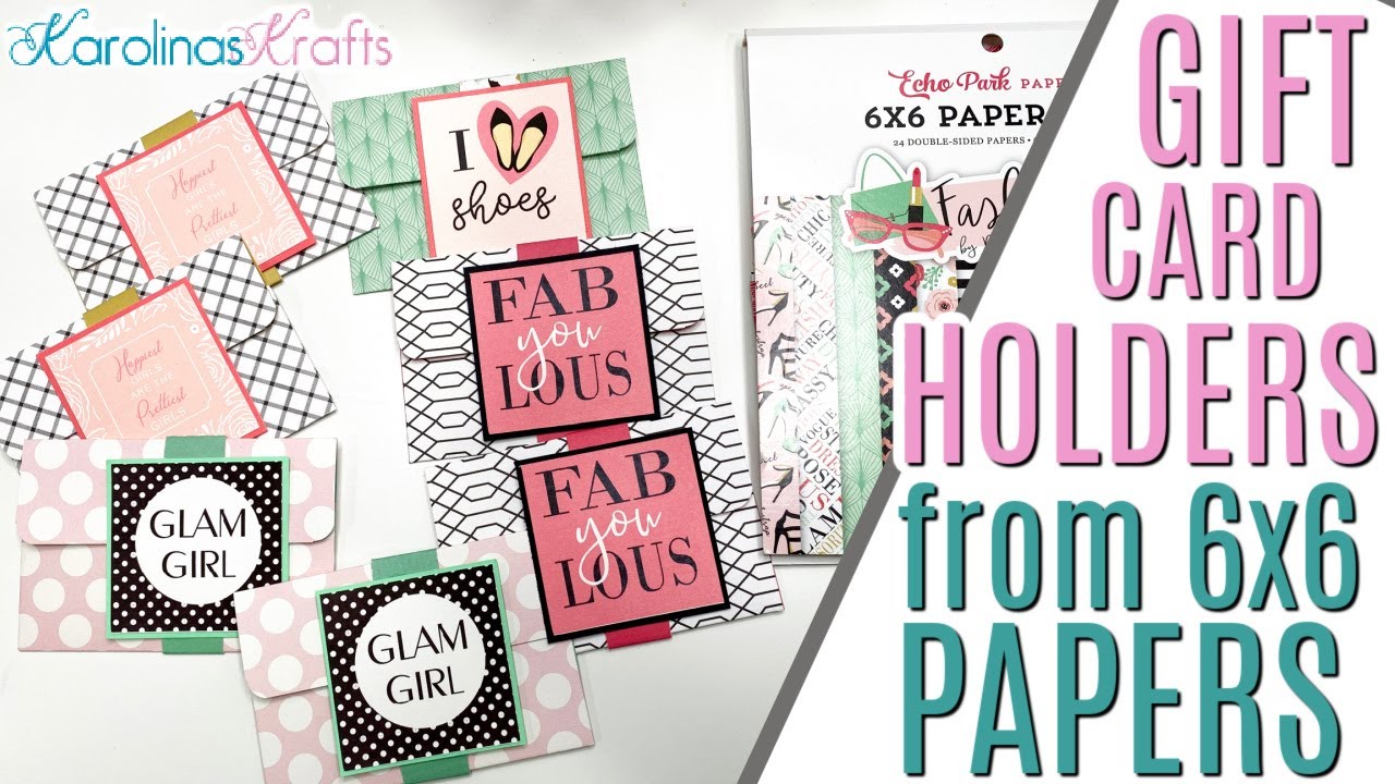 Gift Card Holder Ideas Project Share using 6x6 Paper Pad Projects, Craft Fair Gift Card Holder