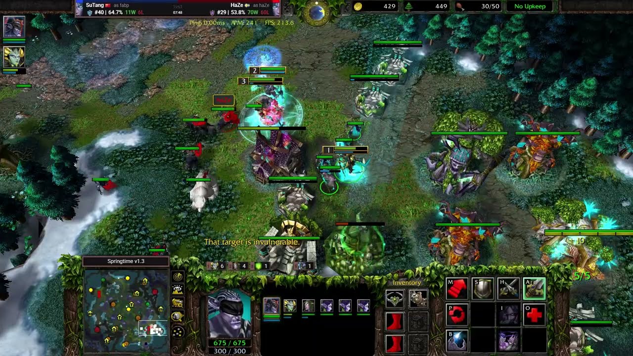 【高延迟之下 大意且有点凶险的防守】Warcraft III 1v1 vs 🇸🇪Nightelf MMR 1762 W3C 2.0.4 魔兽争霸III：重制版