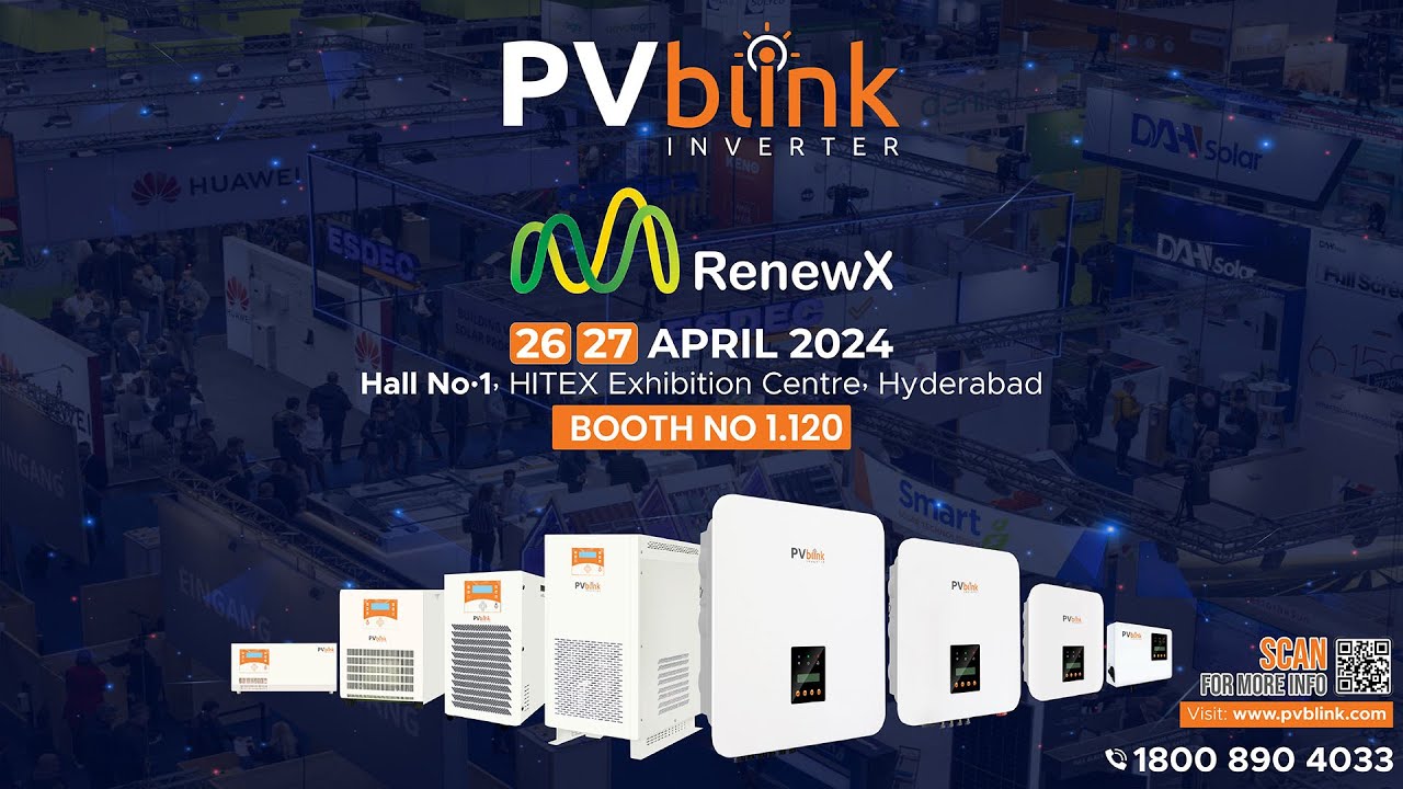 Powering the Future: RenewX Expo 2024 Highlights with PVblink Inverter!