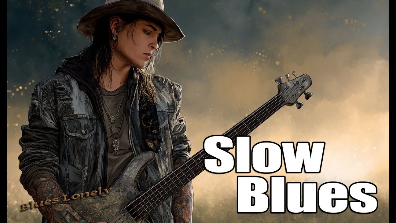 Blues Lonely | Slow Blues Session &ndash; Deep Bass & Electric Guitar