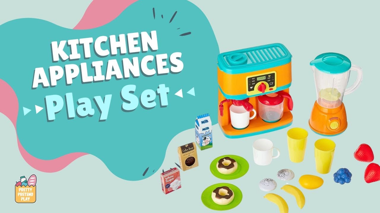 Realistic Kitchen Appliance Play Set: Asmr With Water Sounds