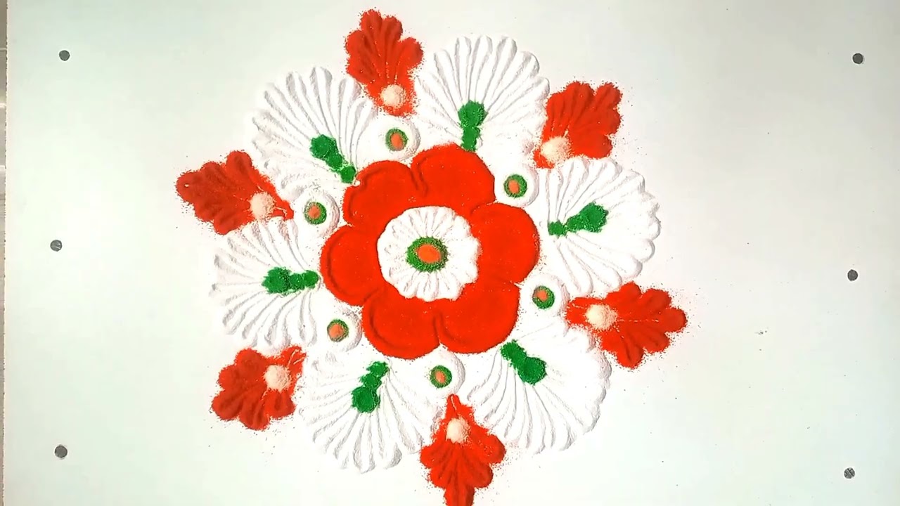Simple Rangoli designs for Diwali 🪔 Rangoli designs #  