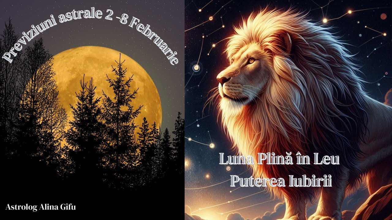 Previziuni astrale 2 – 8 Februarie – Luna Plină în Leu♌ – Puterea iubirii