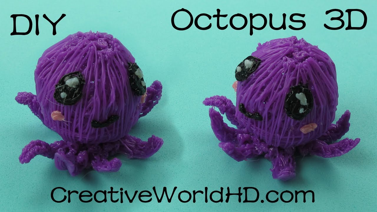 How to Make Octopus 3D - 3D Printing Pen Creations/Scribbler DIY Tutorial